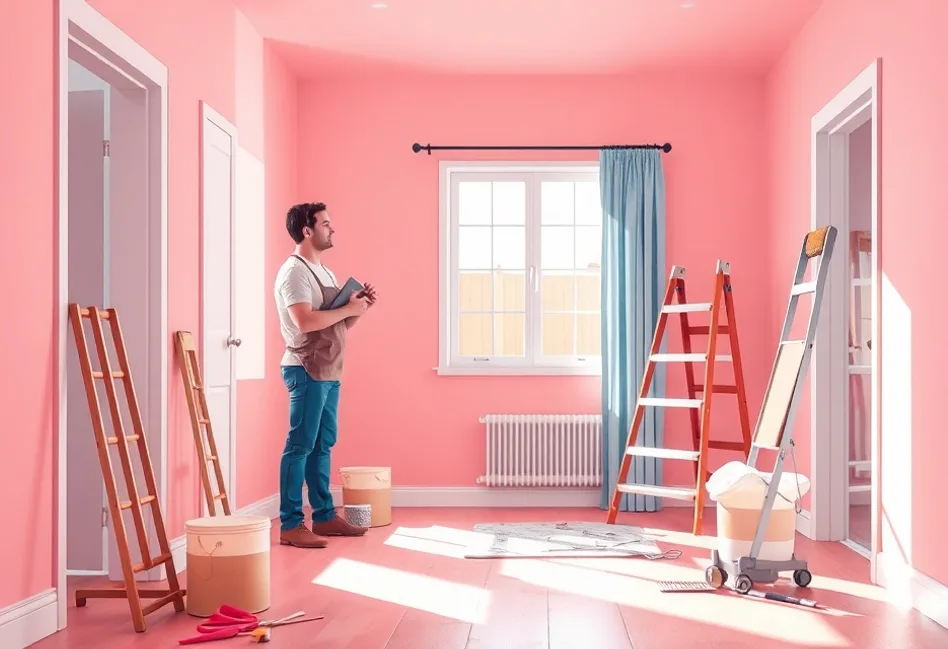 Intérieur rénové après travaux de peinture à Illkirch-Graffenstaden